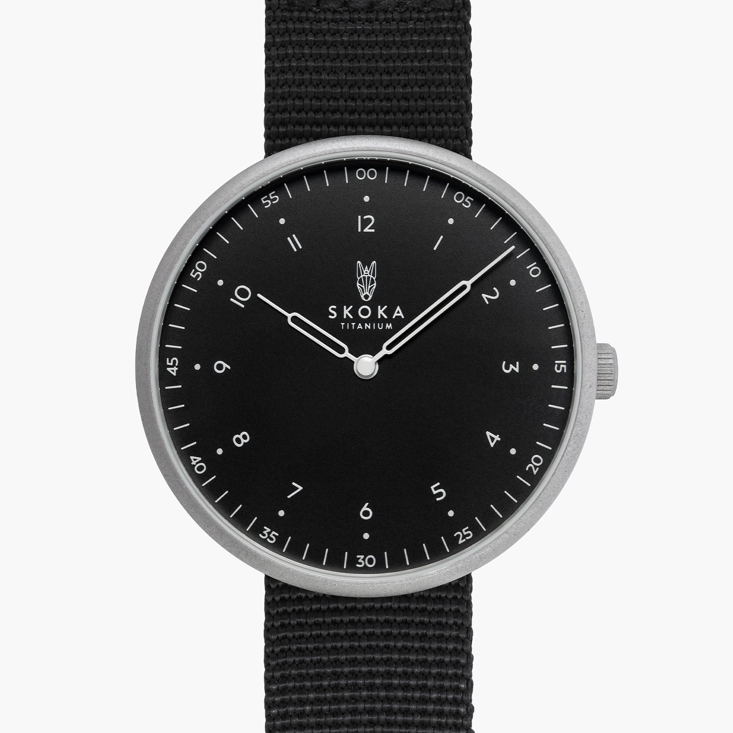 skoka-black-sanded-titanium-watches-1-no-date SKOKA Ti-01 titanium watch with black dial and sanded titanium case