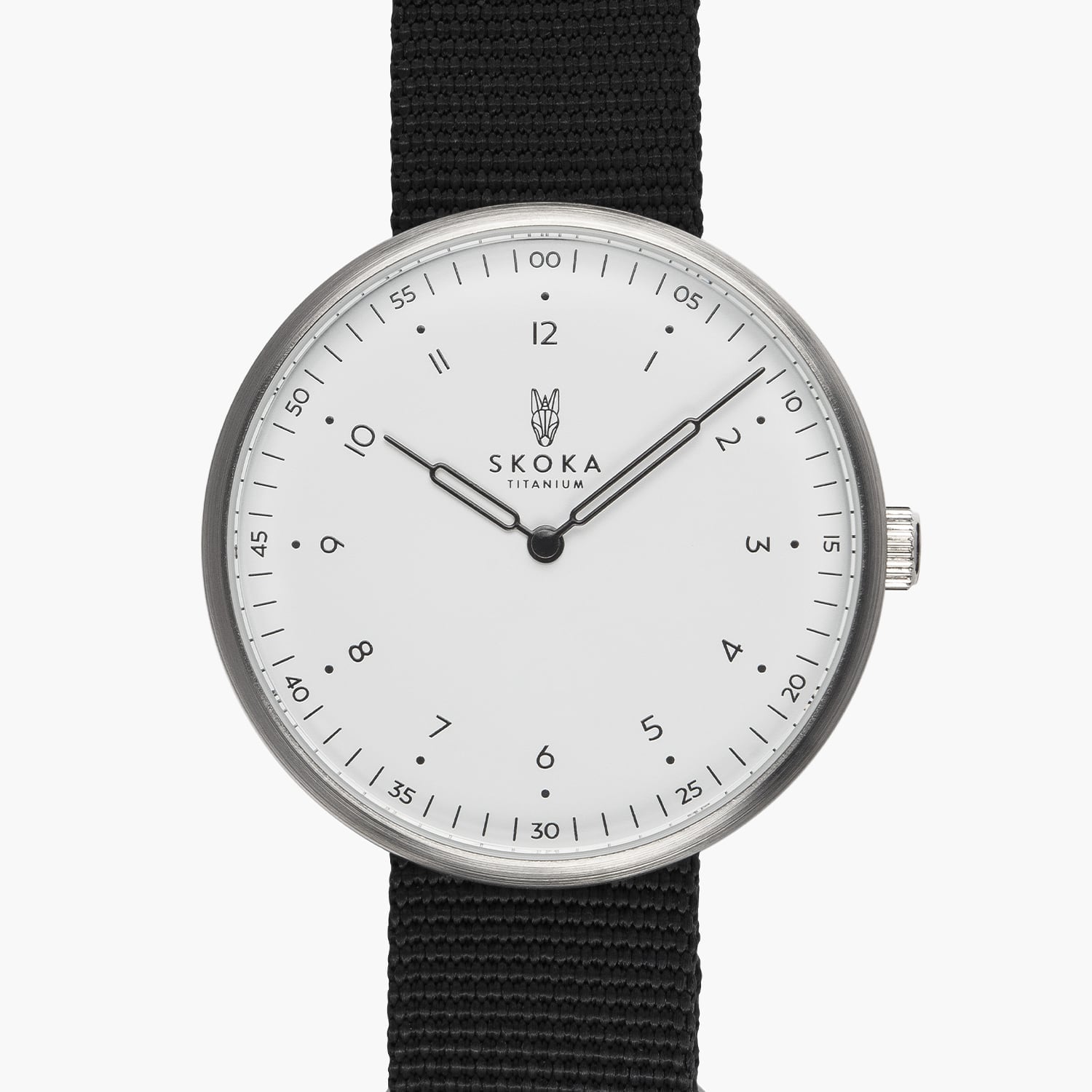 skoka-white-brushed-titanium-watches-1-no-date SKOKA Ti-01 Grade 5 titanium watch with white dial and brushed finish